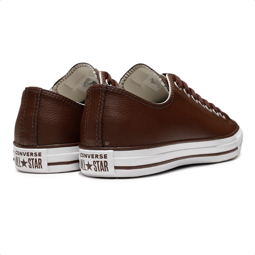 Tênis Converse All Star Chuck Taylor Cano Baixo Unissex Marrom/Branco 5