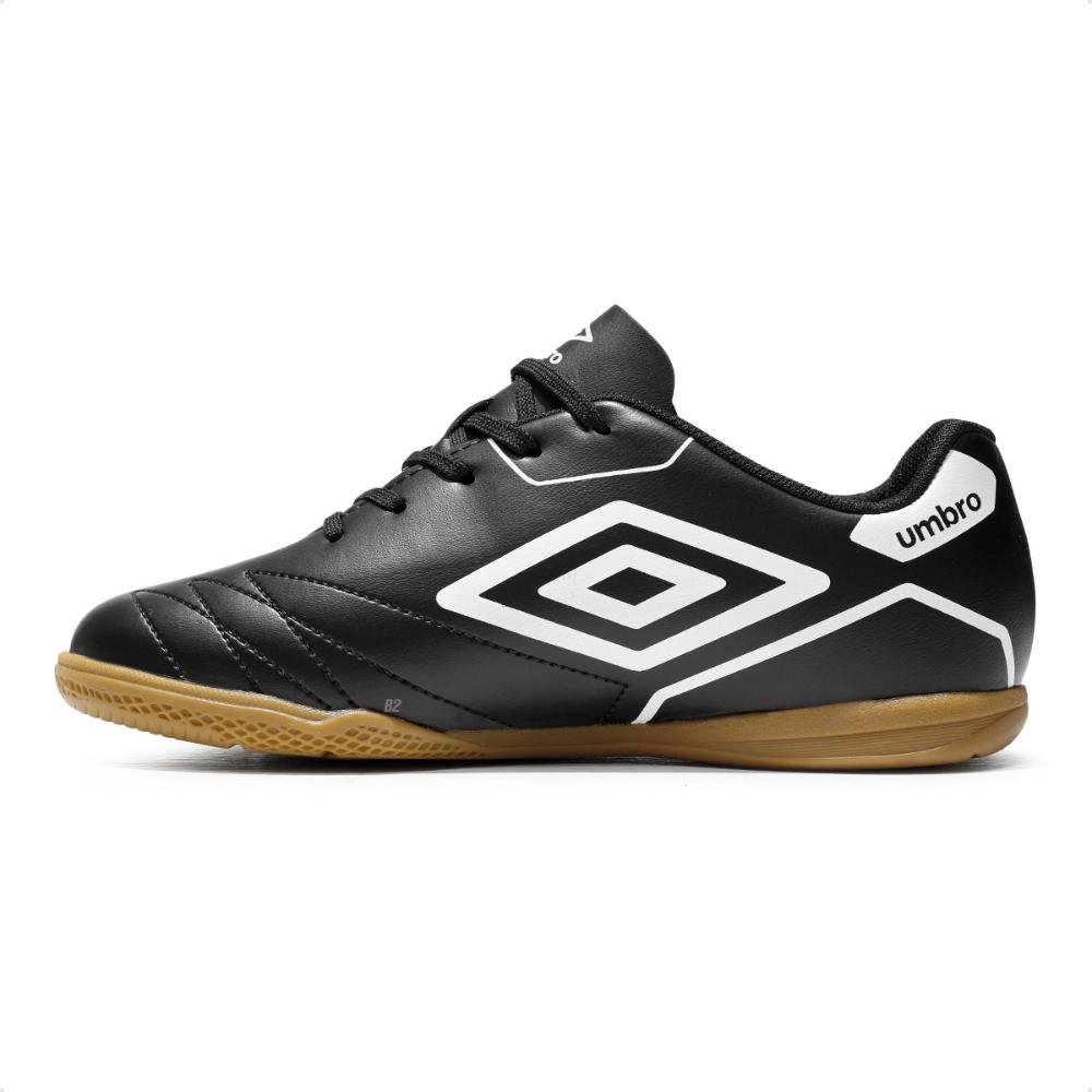Chuteira Futsal Umbro Manchester Jr Preto/Branco 2