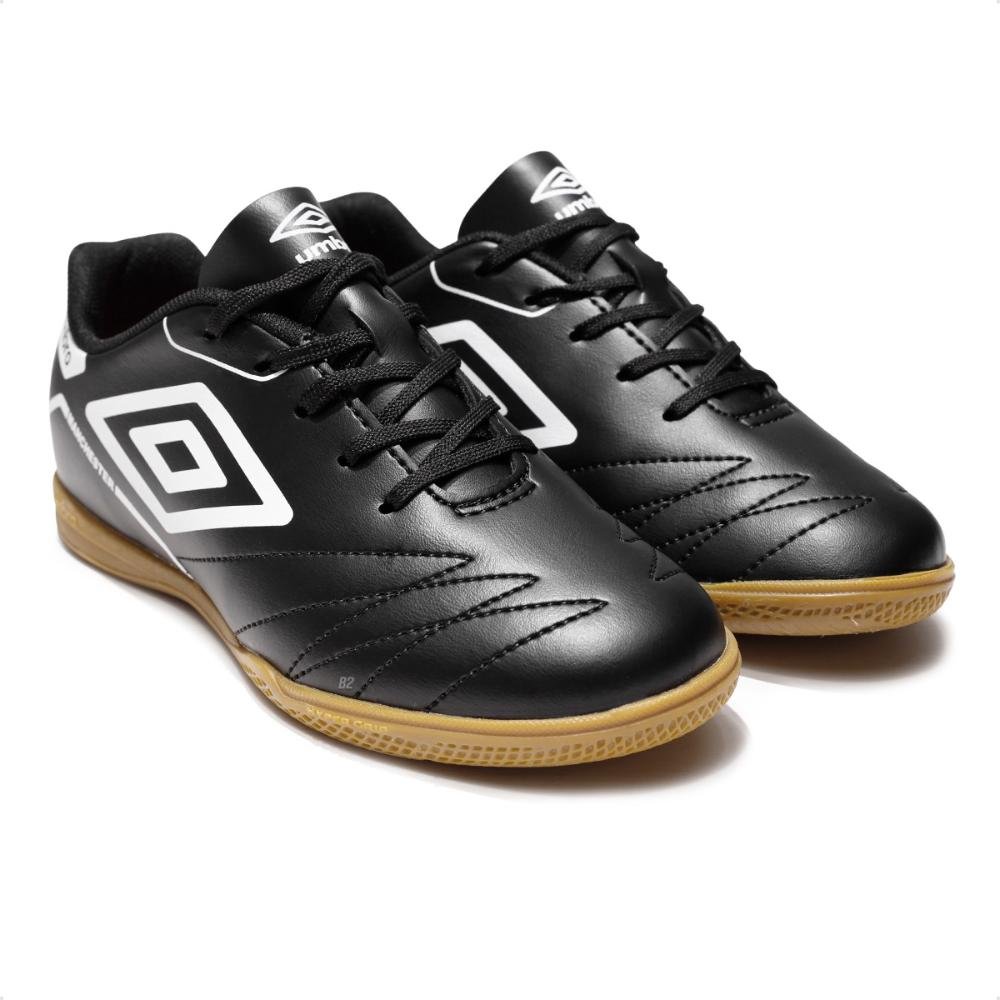 Chuteira Futsal Umbro Manchester Jr Preto/Branco 3