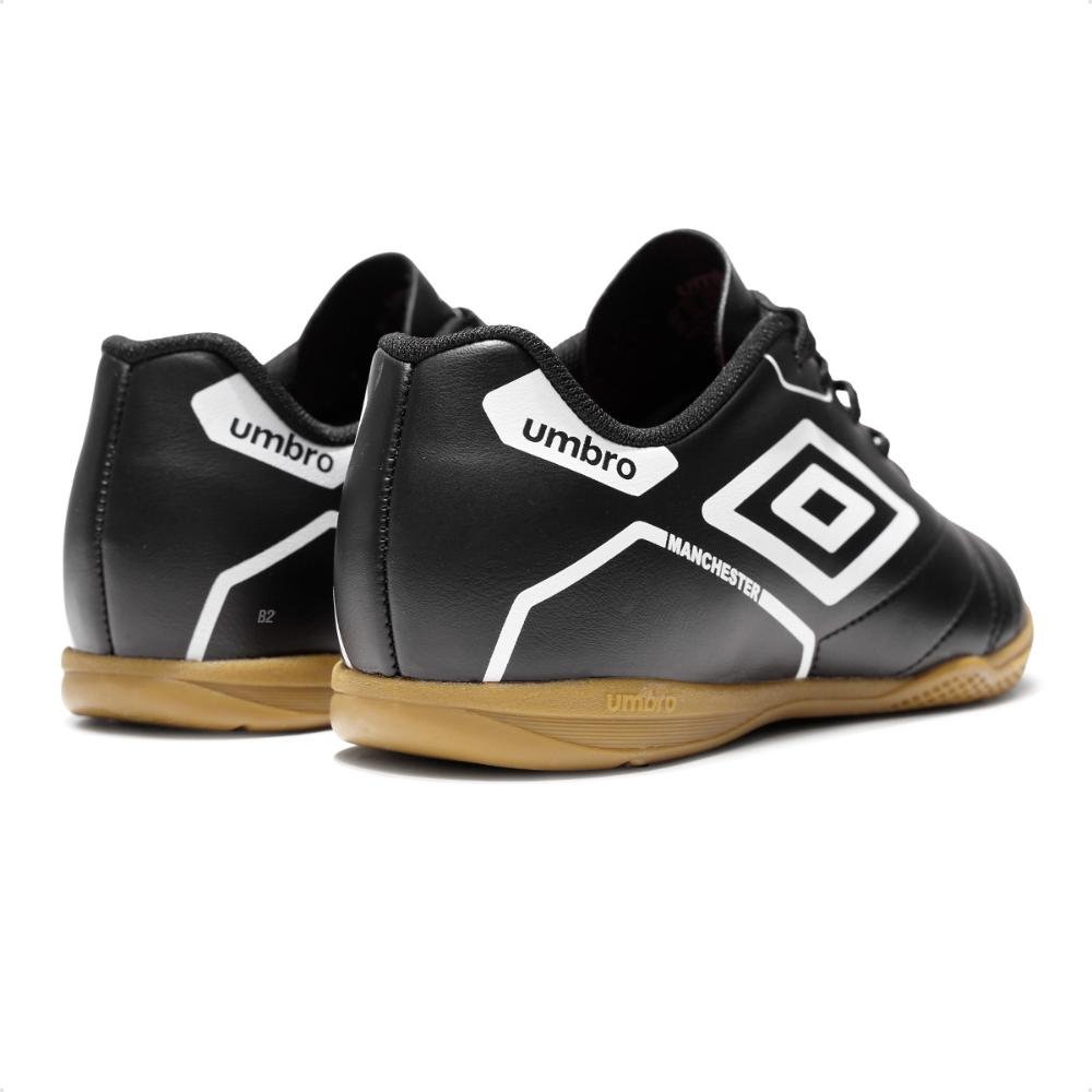 Chuteira Futsal Umbro Manchester Jr Preto/Branco 5