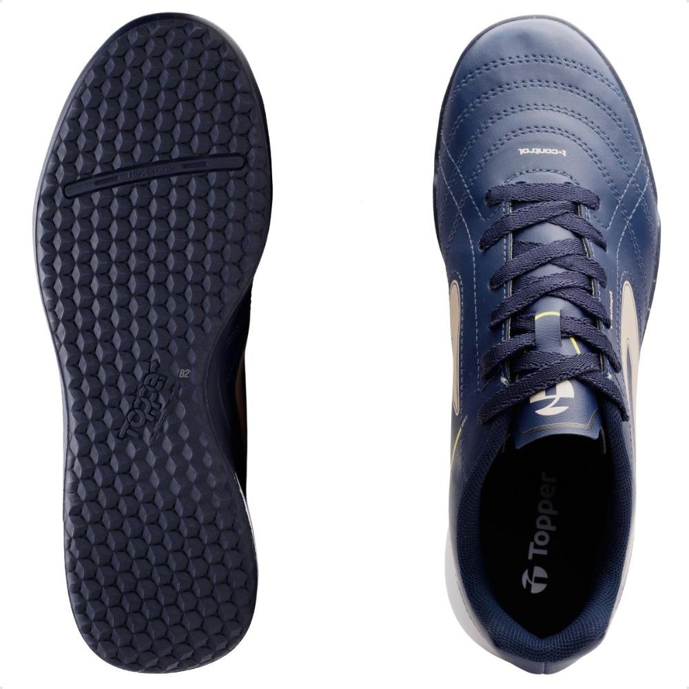 Chuteira Futsal Topper Bairro Unissex Azul Marinho 6