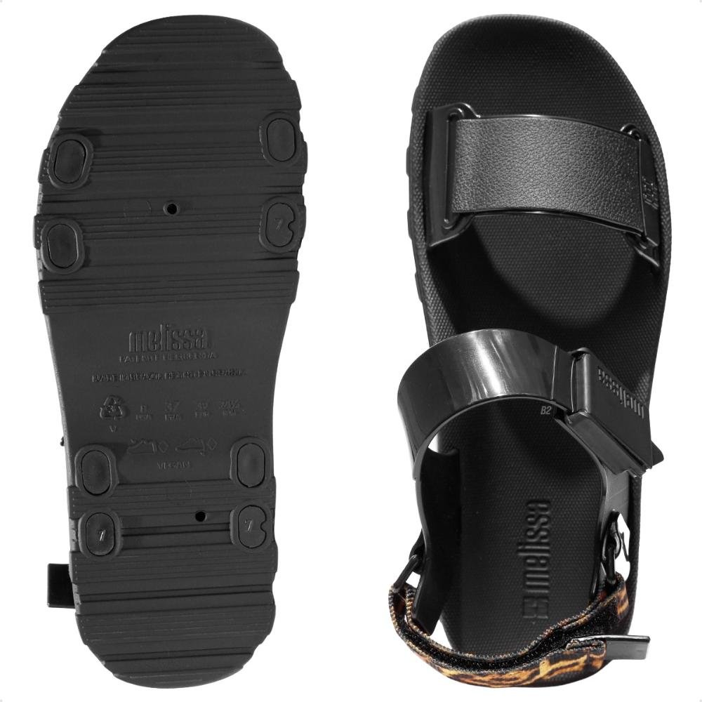 Sandália Melissa Kick Off Sandal Low Feminina Preto 6