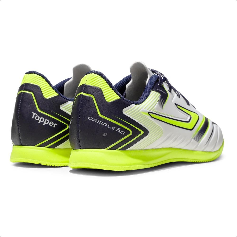 Chuteira Futsal Topper Camaleão Infantil Branco 5