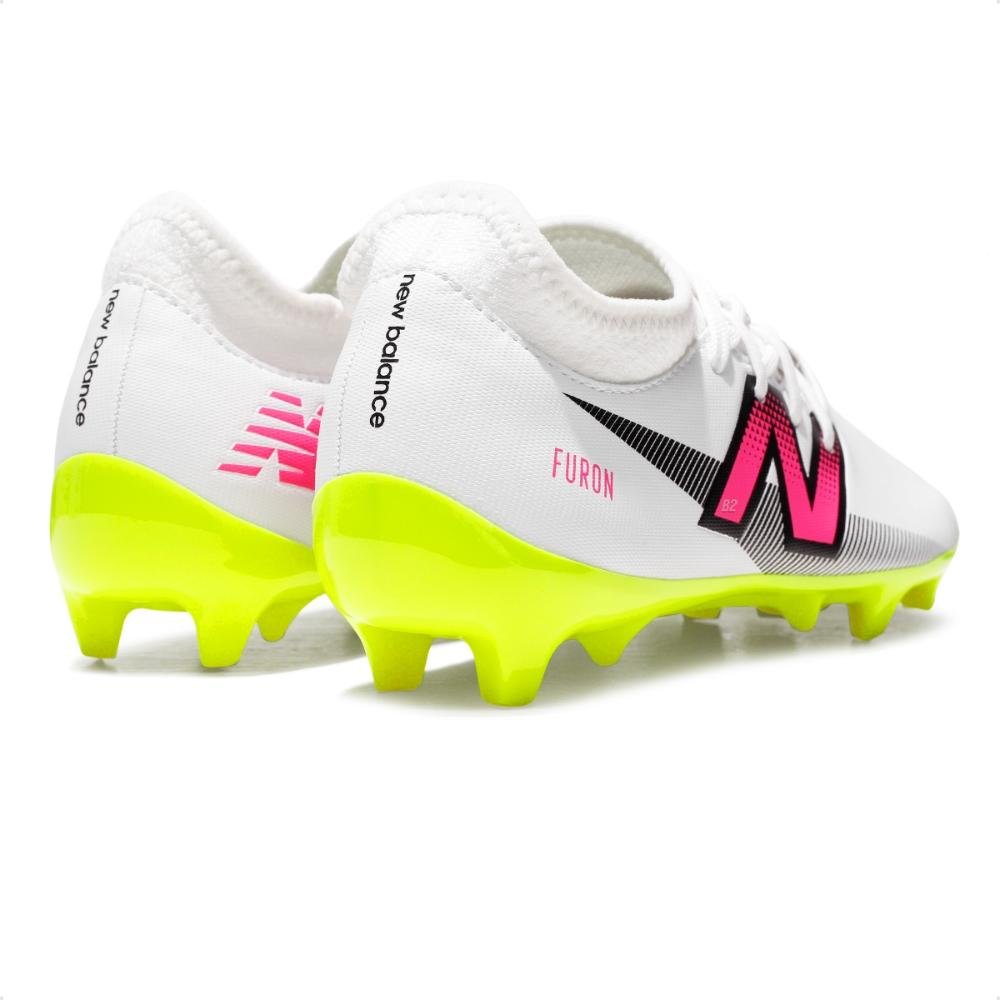 Chuteira Campo New Balance Furon Dispatch FG V7+ Unissex Branco 5