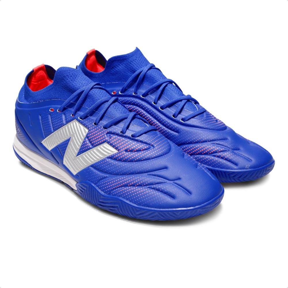 Chuteira Futsal New Balance Tekela Team Low Laced V5 Unissex Azul 3