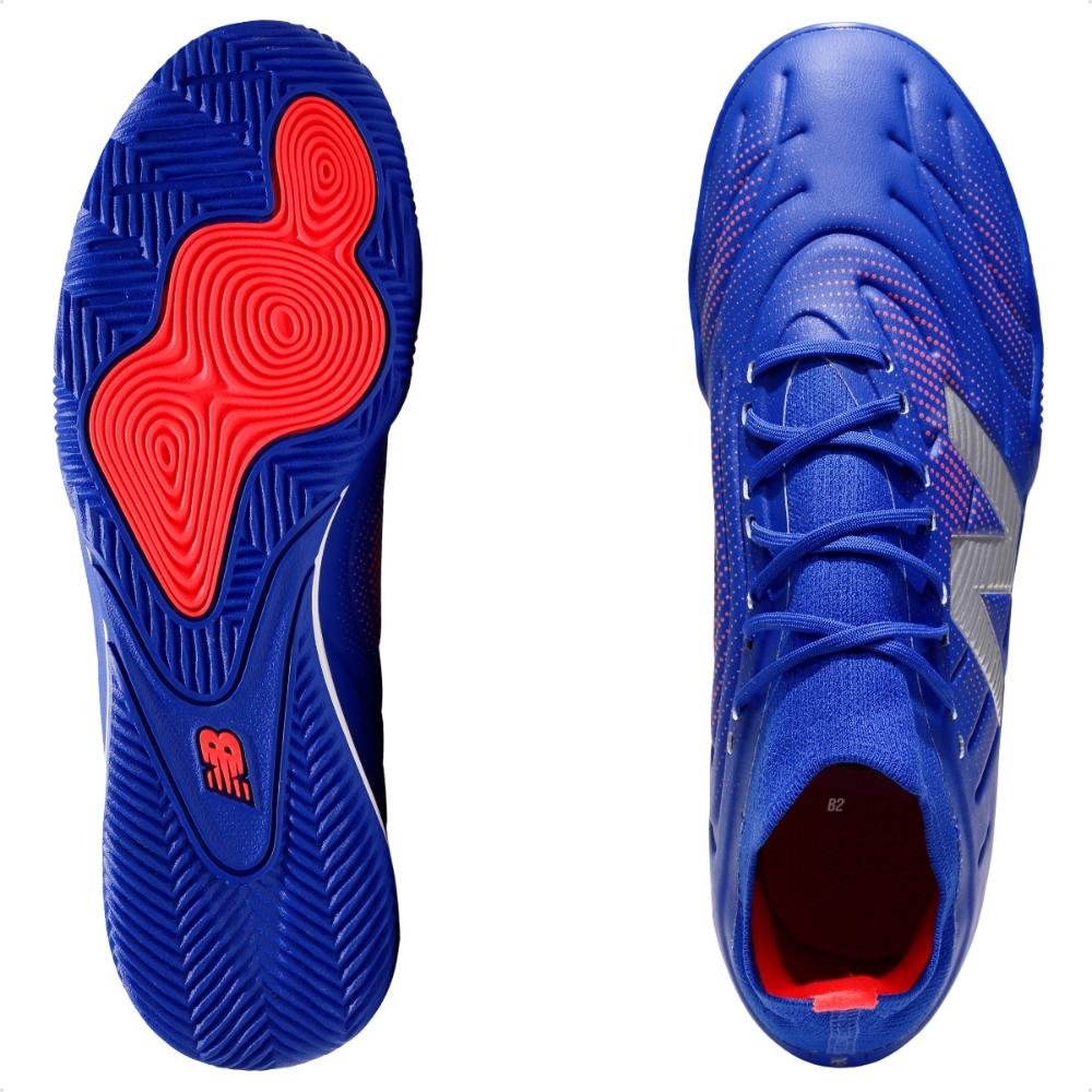 Chuteira Futsal New Balance Tekela Team Low Laced V5 Unissex Azul 6