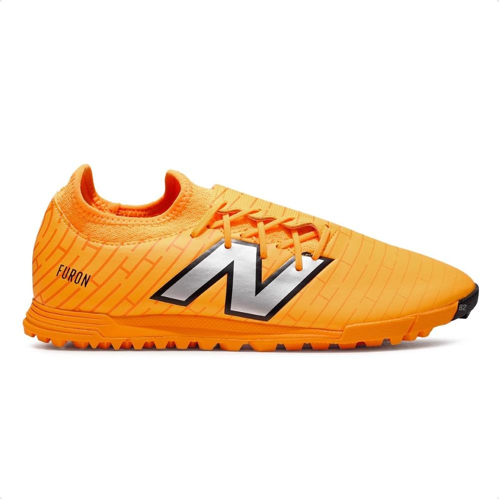 Chuteira Society New Balance Furon Dispatch FG V7+ Unissex Laranja