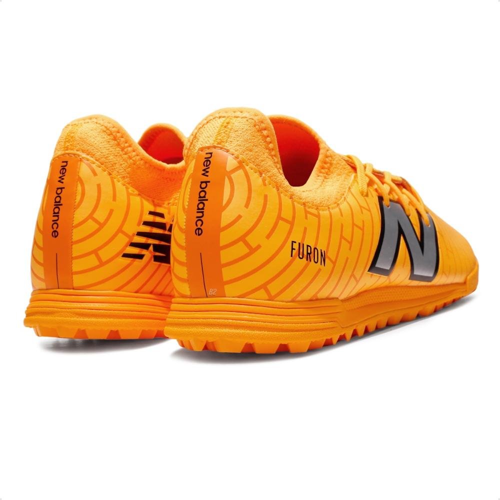 Chuteira Society New Balance Furon Dispatch FG V7+ Unissex Laranja 5