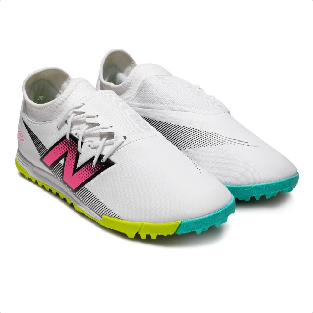 Chuteira Society New Balance Furon Dispatch FG V7+ Unissex Branco 3