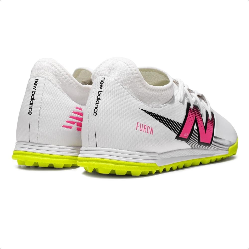 Chuteira Society New Balance Furon Dispatch FG V7+ Unissex Branco 5