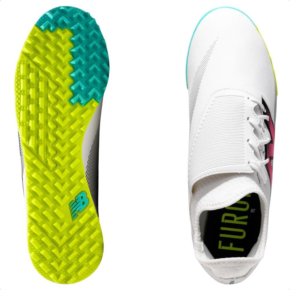 Chuteira Society New Balance Furon Dispatch FG V7+ Unissex Branco 6