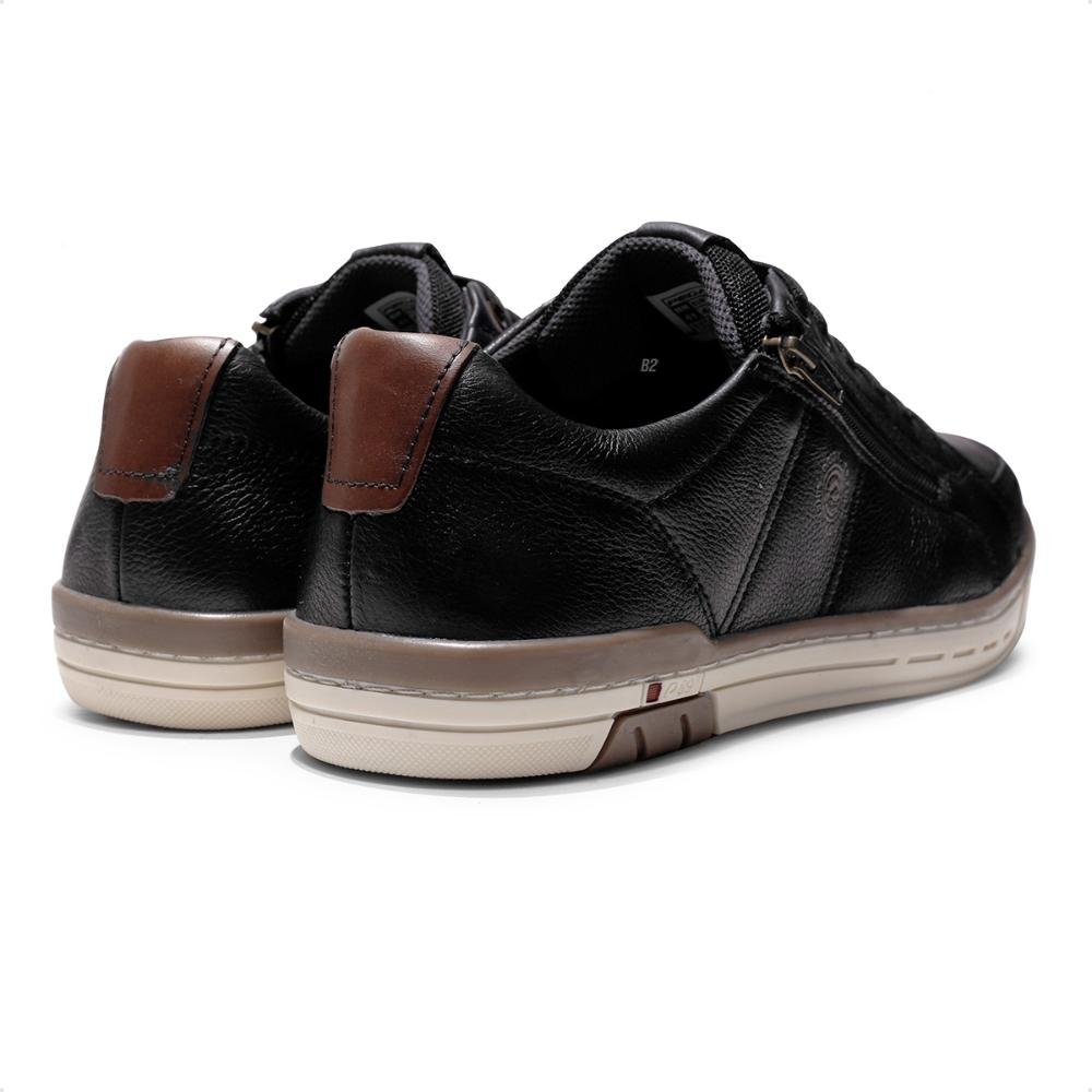 Sapatênis Pegada Zíper Casual Masculino Preto 5