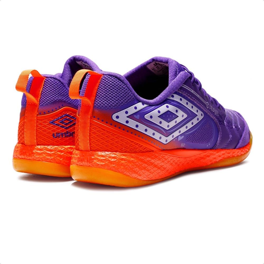 Chuteira Futsal Umbro Pro 5 Bump Dlm Masculina Roxo/Laranja 5