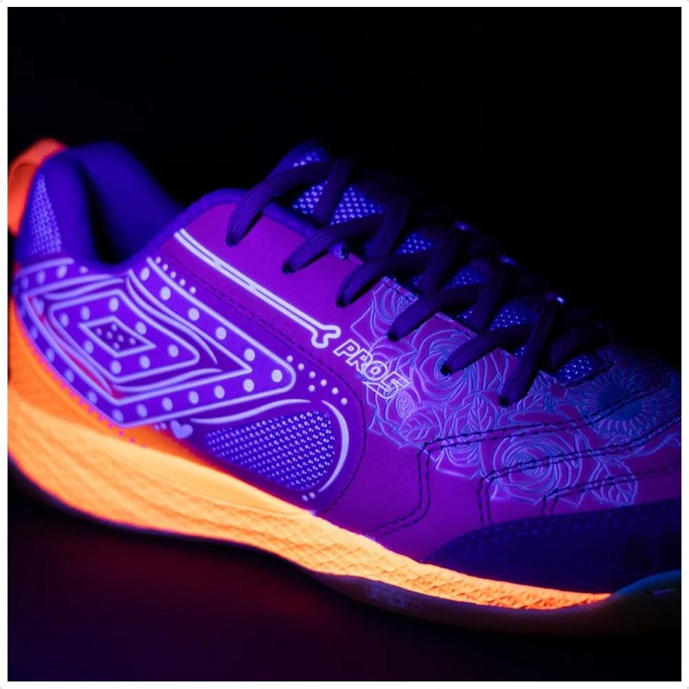 Chuteira Futsal Umbro Pro 5 Bump Dlm Masculina Roxo/Laranja 7