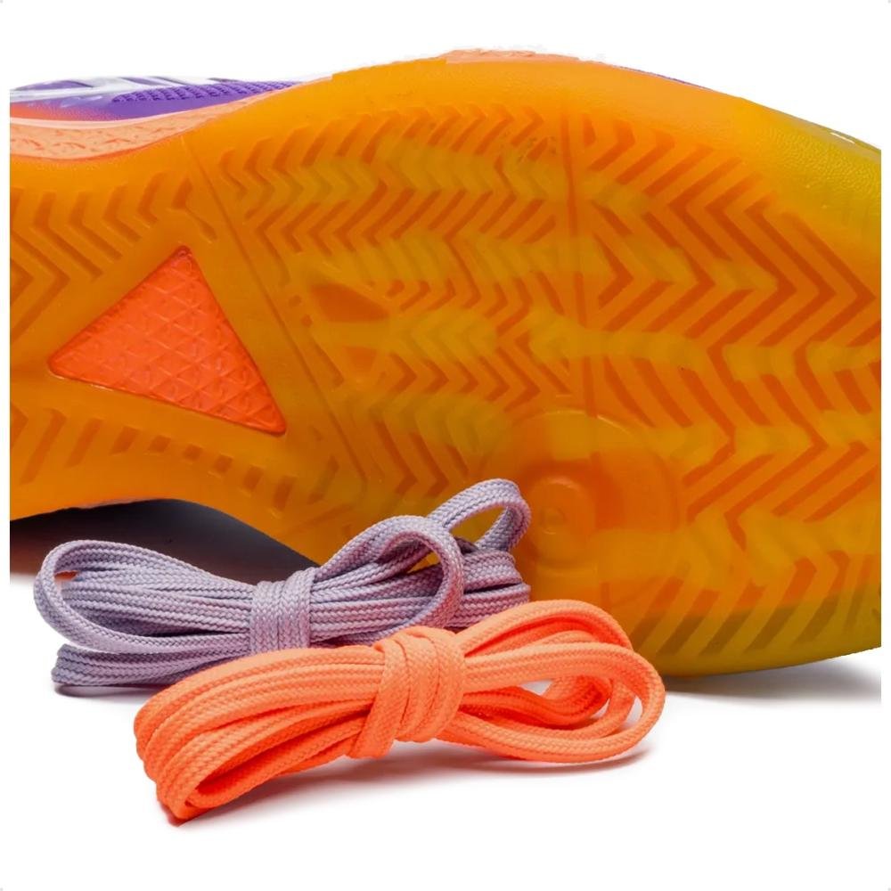 Chuteira Futsal Umbro Pro 5 Bump Dlm Masculina Roxo/Laranja 8