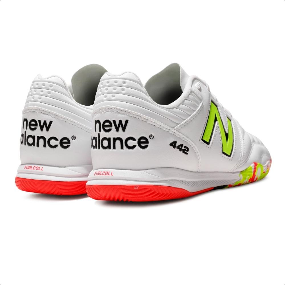 Chuteira Futsal New Balance 442 Pro In V2 Masculina Branco/Verde 5