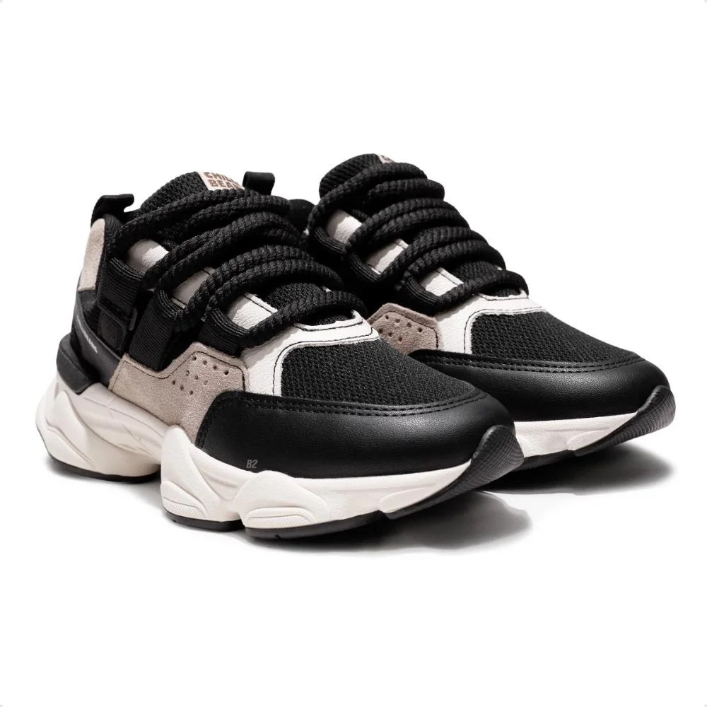 Tênis Chilli Beans Premium Sneaker Feminino Preto/Bege 3