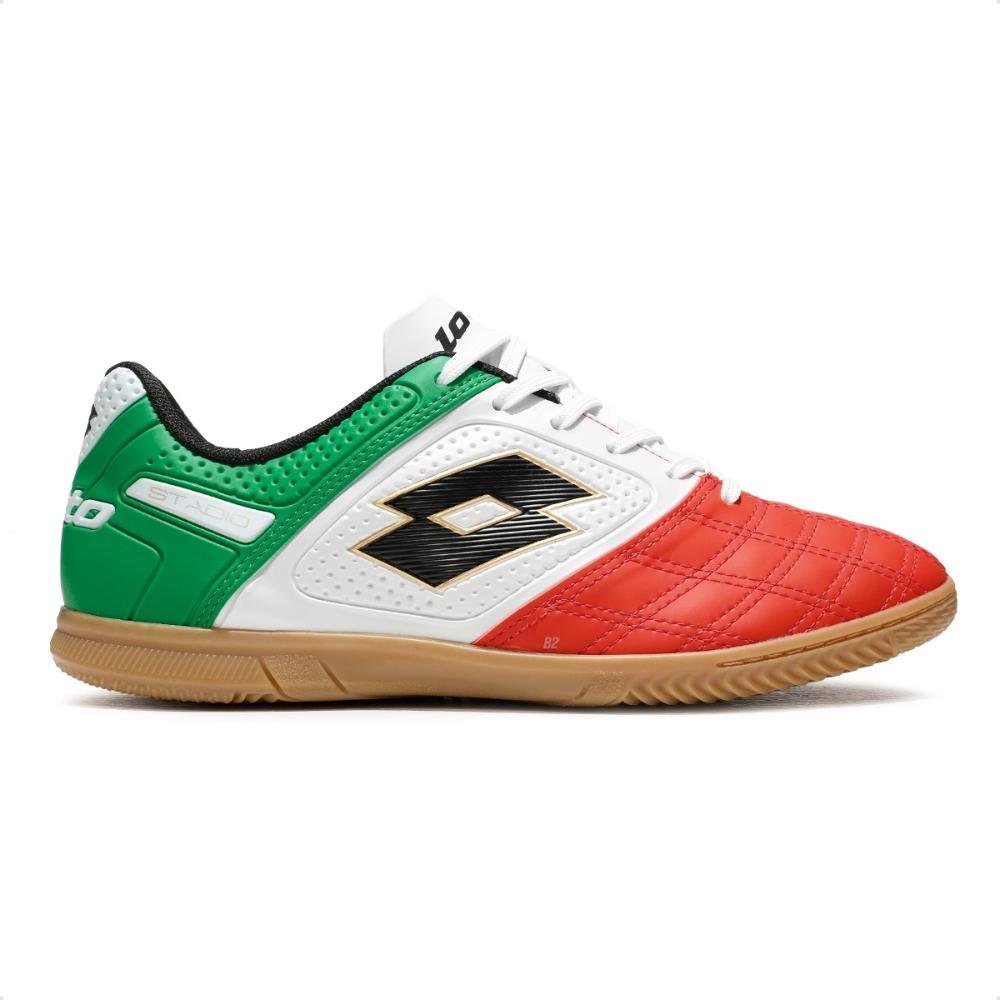 Chuteira Futsal Lotto Stadio Potenza Gold B500 Masculina Vermelho