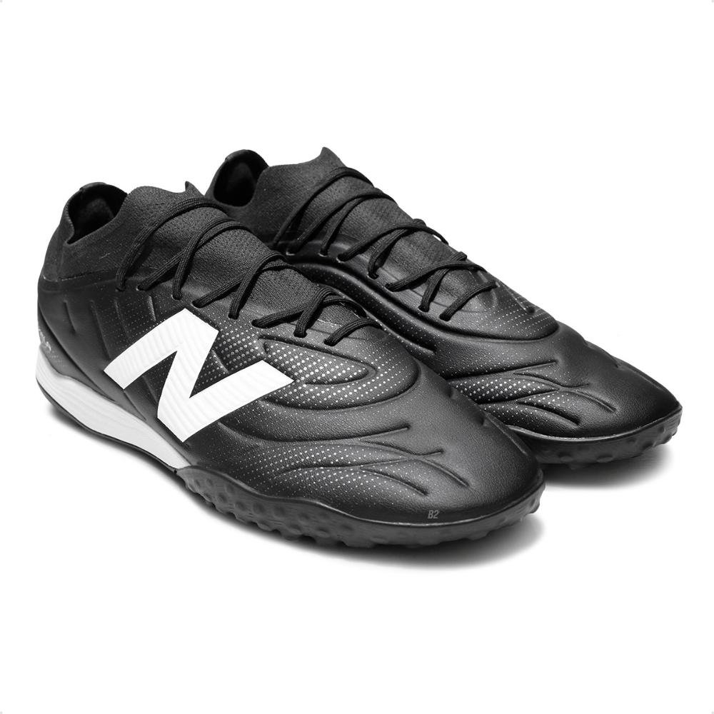 Chuteira Society New Balance Tekela Team Low Laced Tf V5 Preto/Branco 3