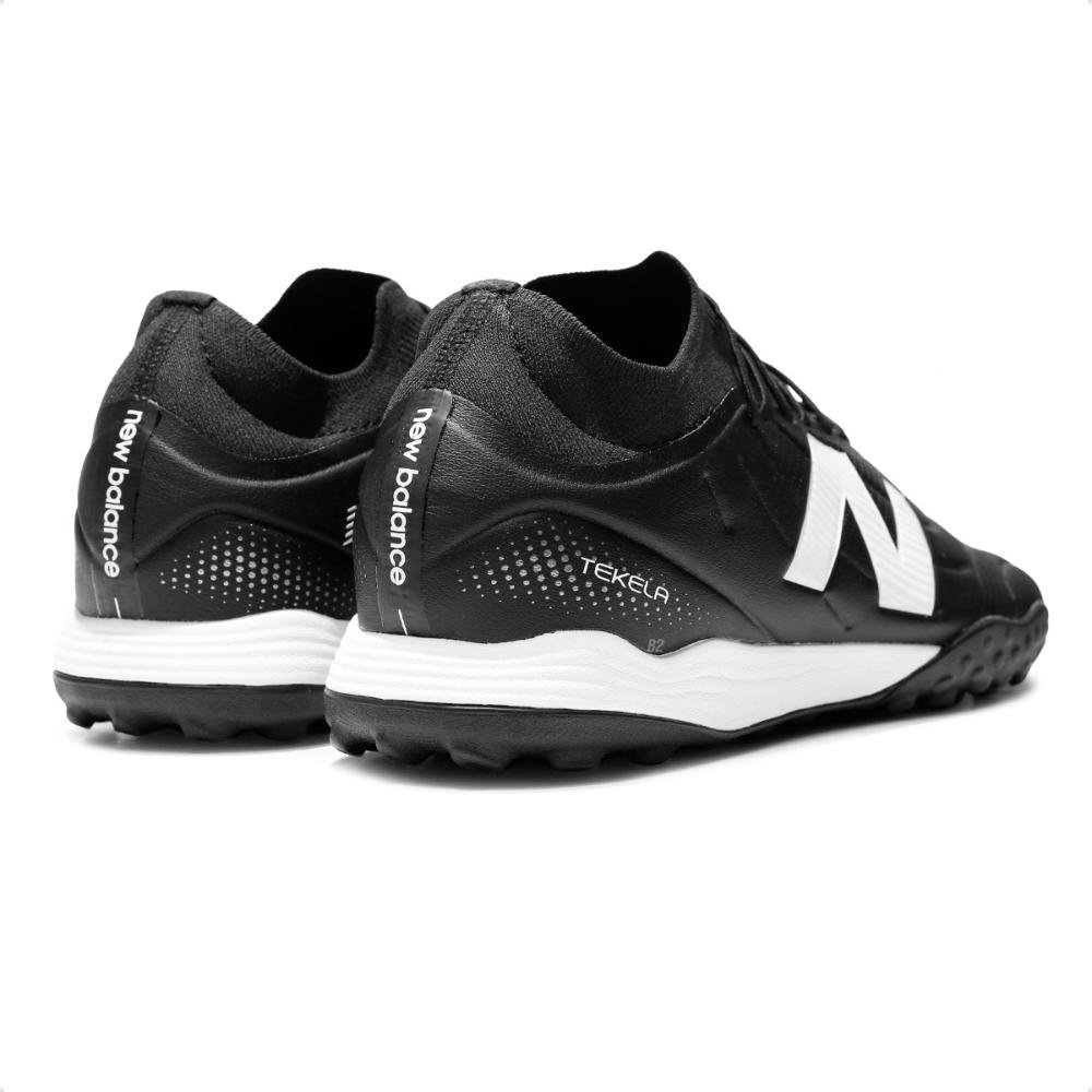 Chuteira Society New Balance Tekela Team Low Laced Tf V5 Preto/Branco 5