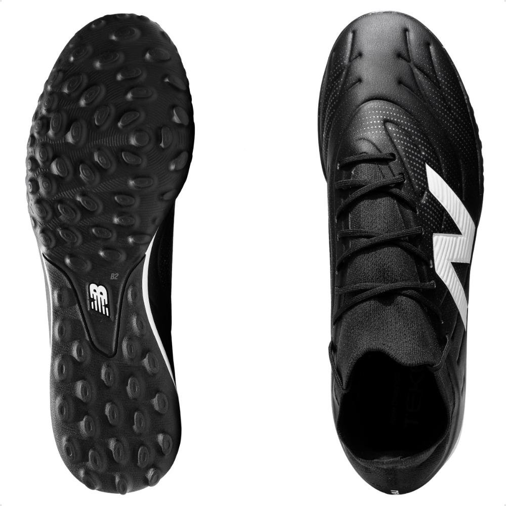 Chuteira Society New Balance Tekela Team Low Laced Tf V5 Preto/Branco 6