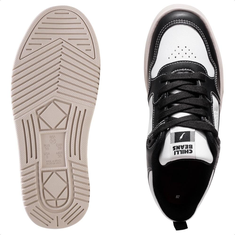 Tênis Chilli Beans Silver Casual Feminino Preto/Branco 6