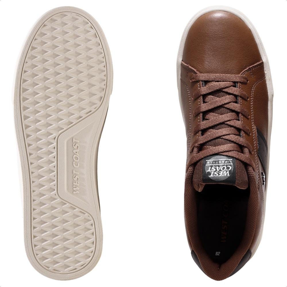 Tênis West Coast WC 205 Force Masculino Marrom/Bege 6