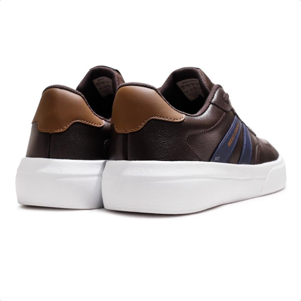 Tênis West Coast WC 223 Boston Masculino Marrom/Branco 5