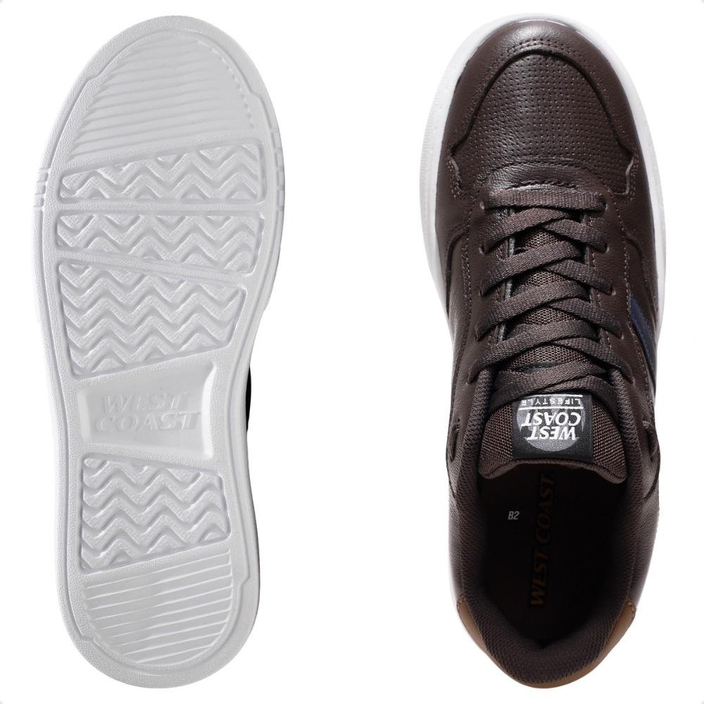 Tênis West Coast WC 223 Boston Masculino Marrom/Branco 6