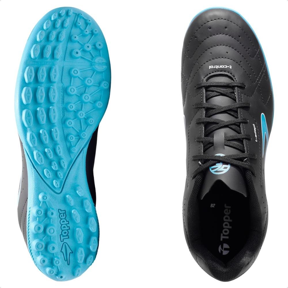 Chuteira Society Topper Boleiro VI Masculino Preto/Azul 6