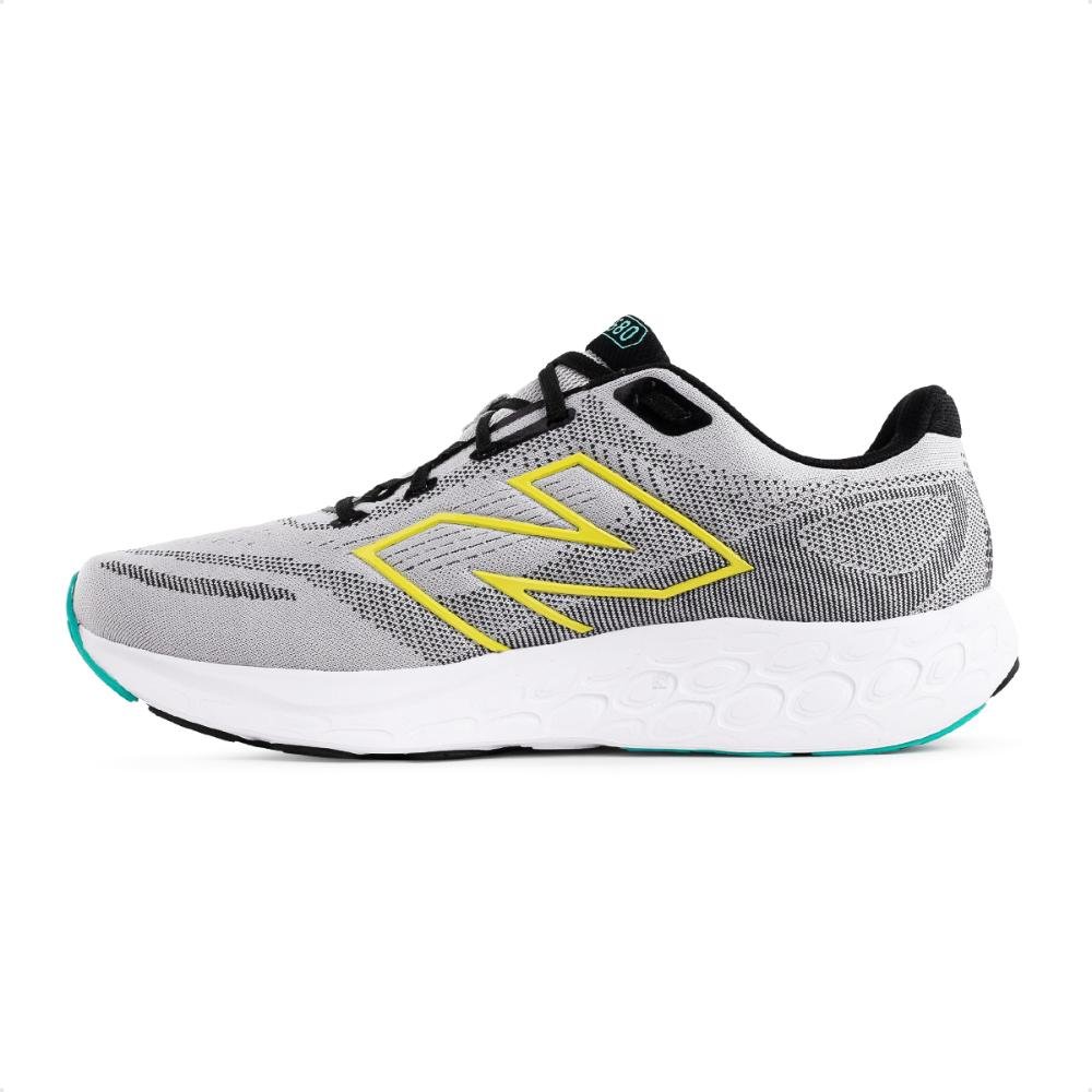 Tênis New Balance 680 V8 Masculino Cinza/Amarelo 2