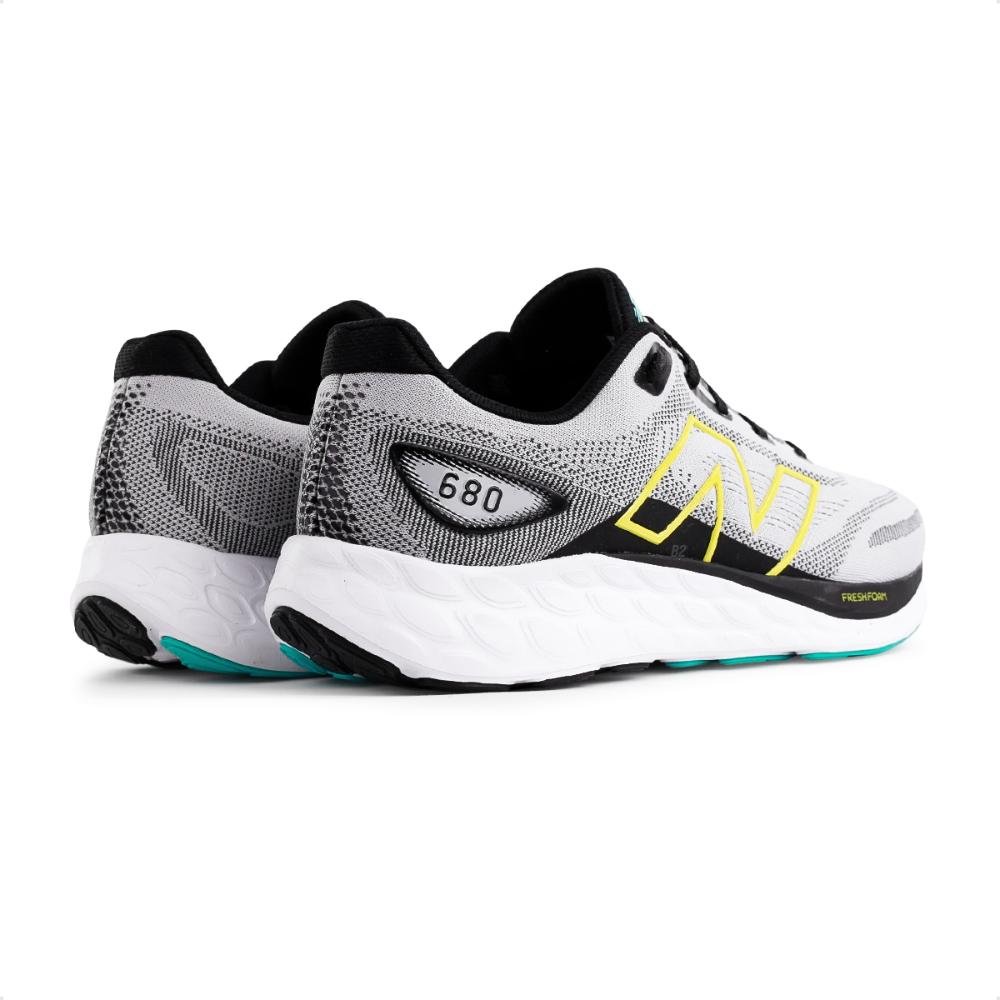Tênis New Balance 680 V8 Masculino Cinza/Amarelo 3