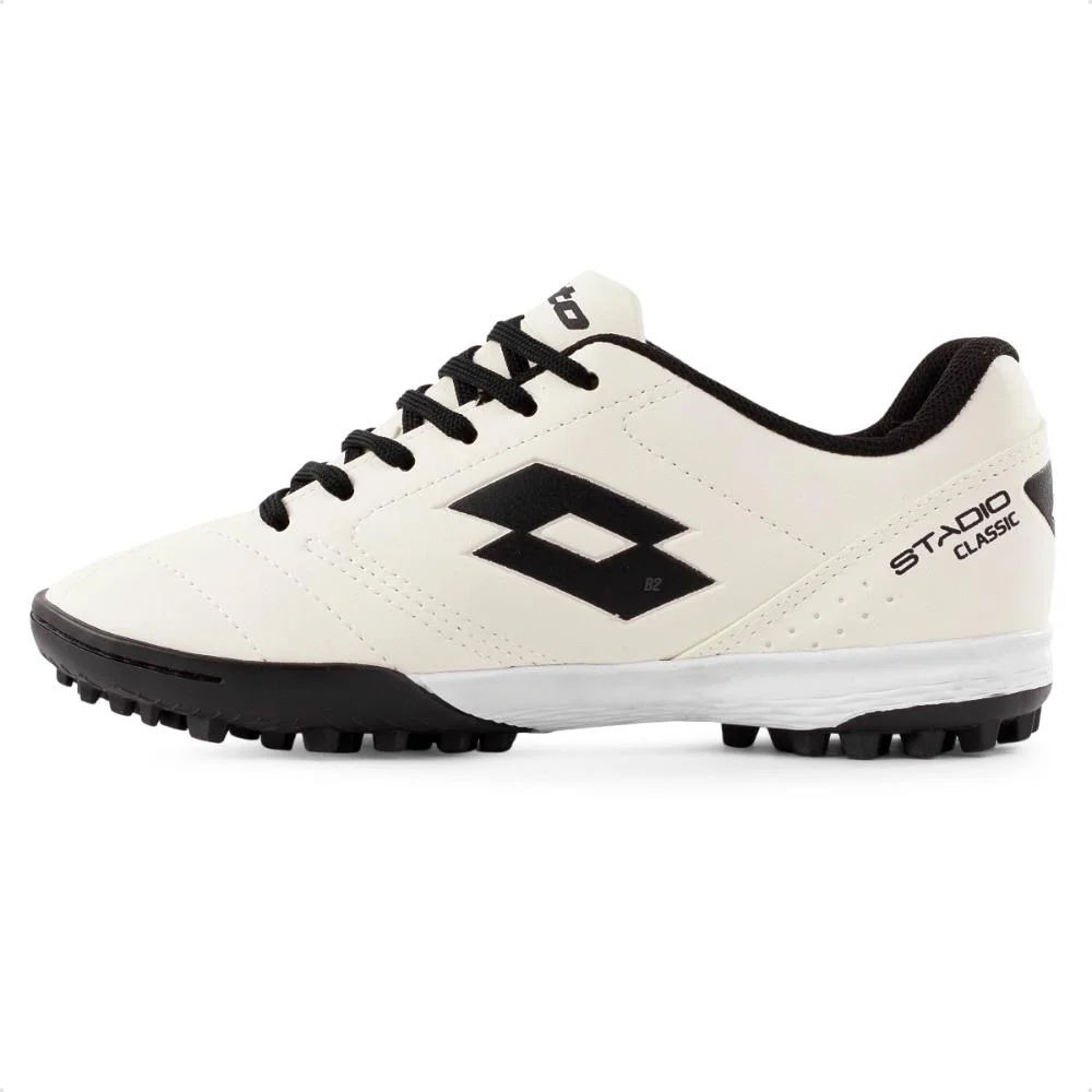Chuteira Society Lotto Stadio Classic B700 Masculina  Creme/Preto 2