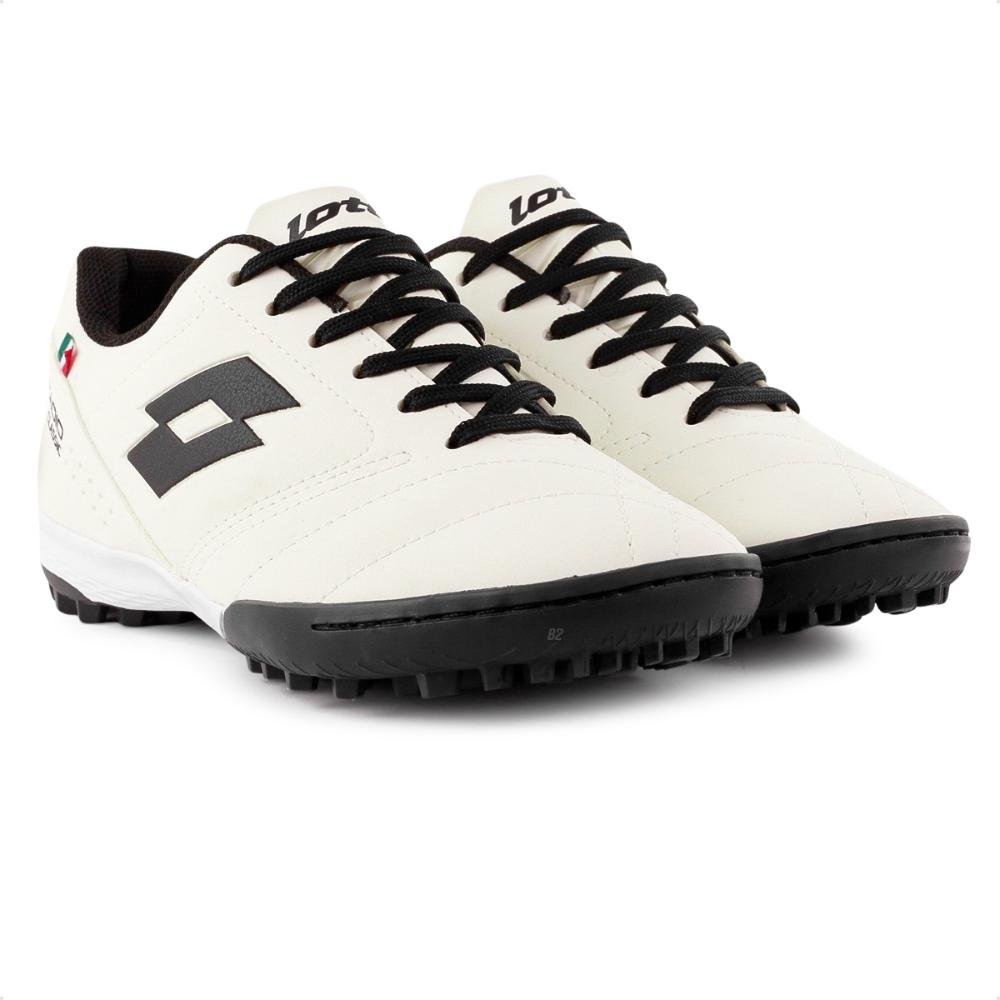 Chuteira Society Lotto Stadio Classic B700 Masculina  Creme/Preto 3