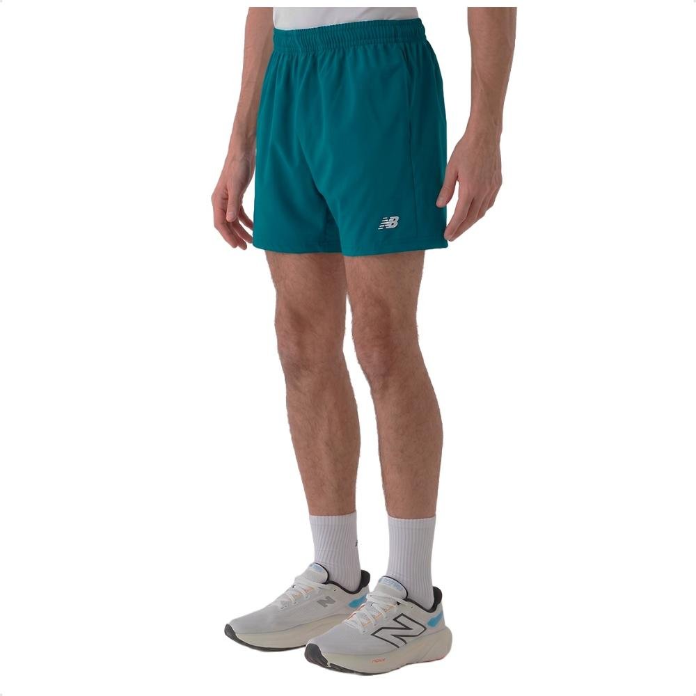 Shorts New Balance Sport Essentials 5 Masculino Verde 2