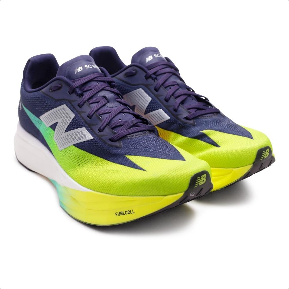 Tenis New Balance Fuelcell Supercomp Elite V5 Masculino Roxo/Verde 3