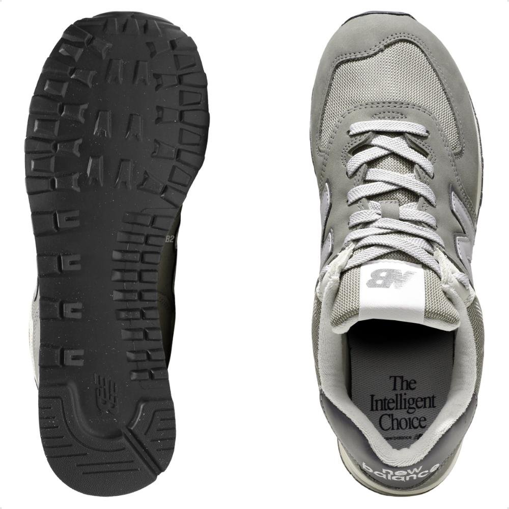 Tênis New Balance 574 V2 Feminino Numeração Especial Cinza/Prata 6