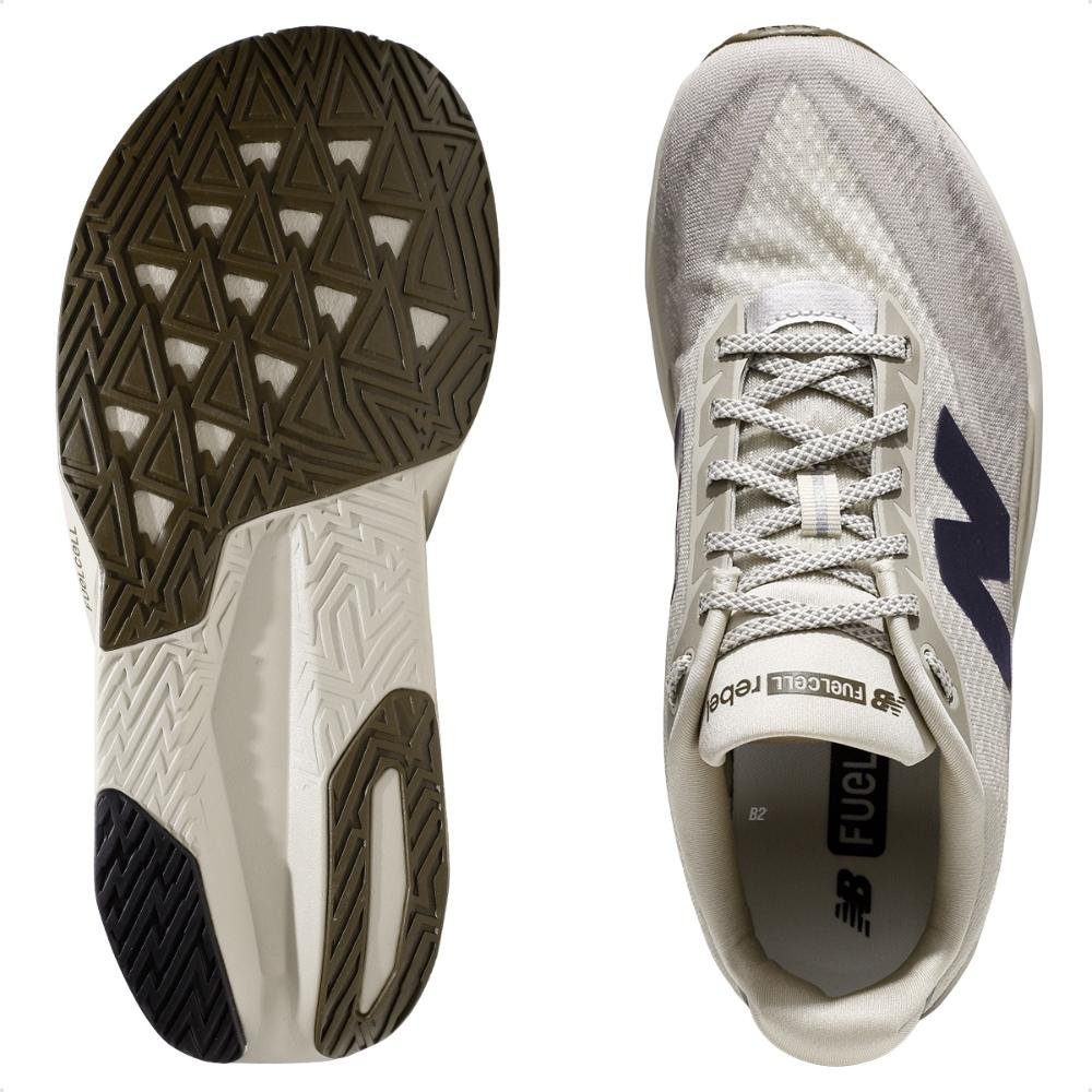 Tenis New Balance Fuelcell Rebel V5 Masculino  Bege 6