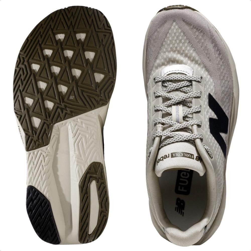 Tenis New Balance Fuelcell Rebel V5 Feminino  Bege 6
