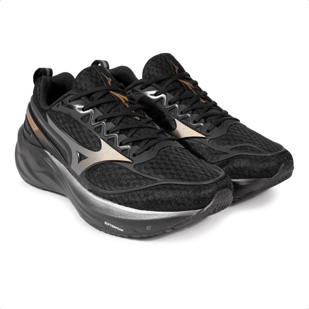 Tênis Mizuno Space 5 Masculino  Preto/Dourado 3