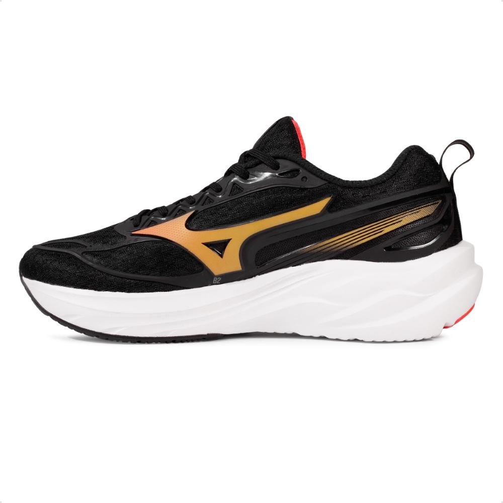 Tênis Mizuno Space 5 Masculino  Preto/Laranja 2