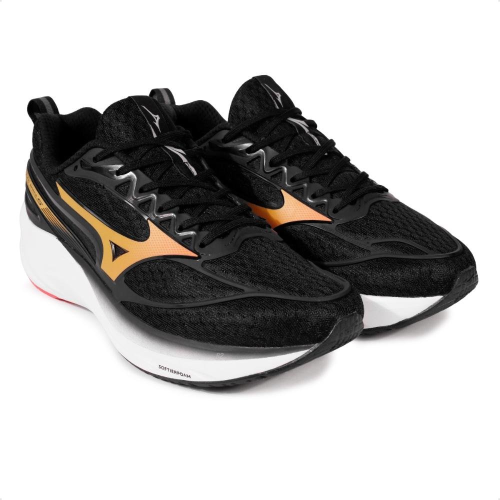 Tênis Mizuno Space 5 Masculino  Preto/Laranja 3