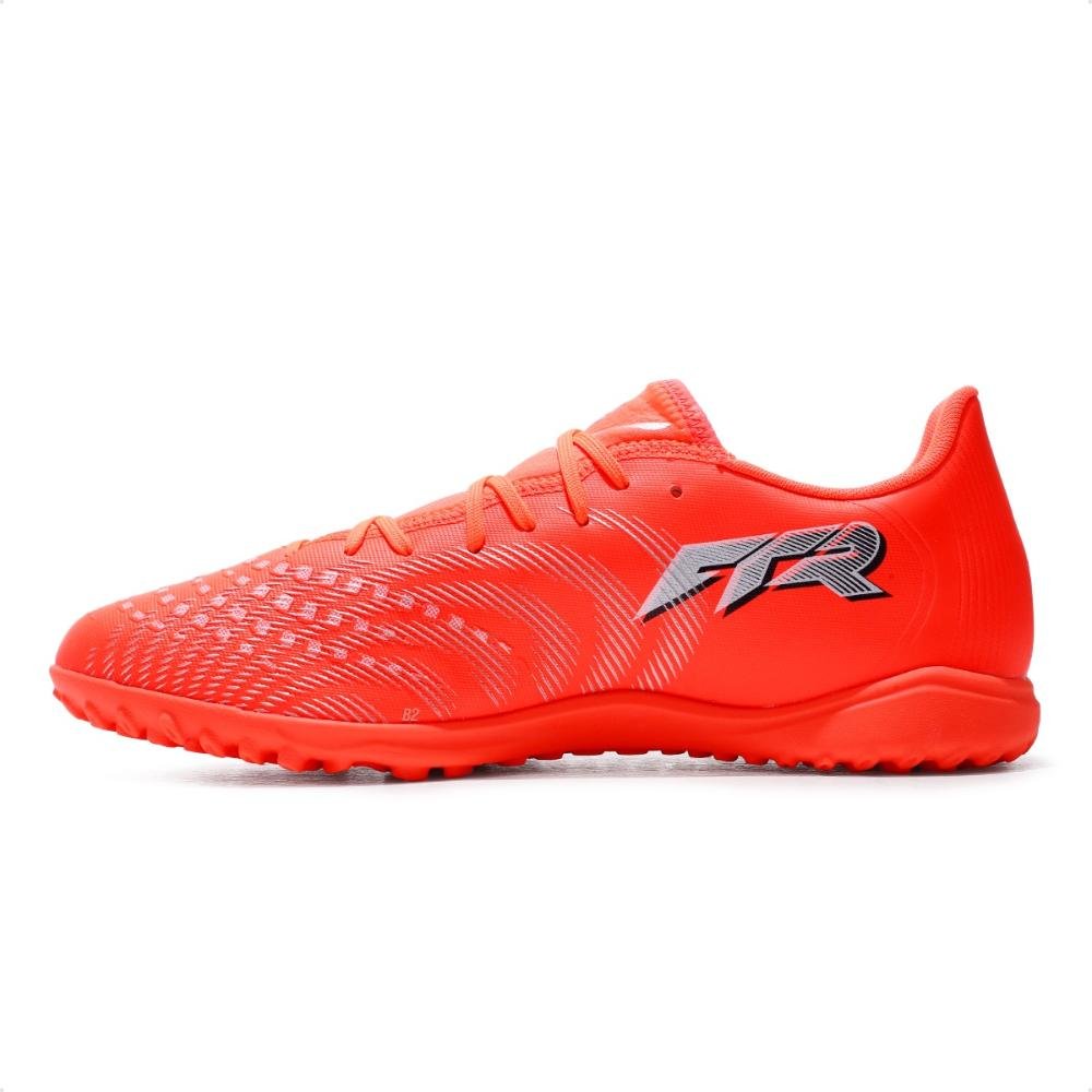Chuteira Society Puma Future 9 Play TT Masculina Laranja 2