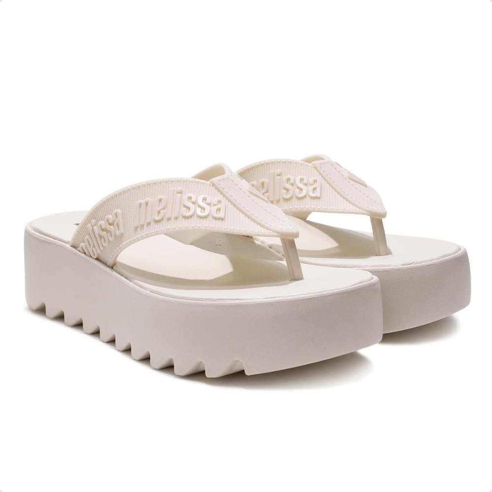 Sandália Melissa M-Lover Thong Platform Feminina Bege 3