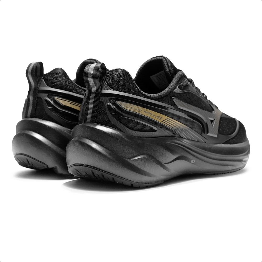 Tênis Mizuno Space 5 Feminino Preto/Dourado 5
