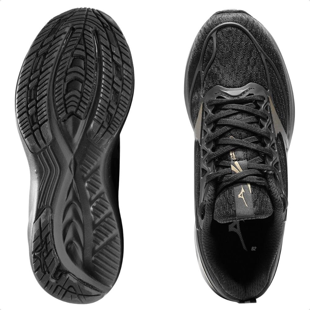 Tênis Mizuno Space 5 Feminino Preto/Dourado 6