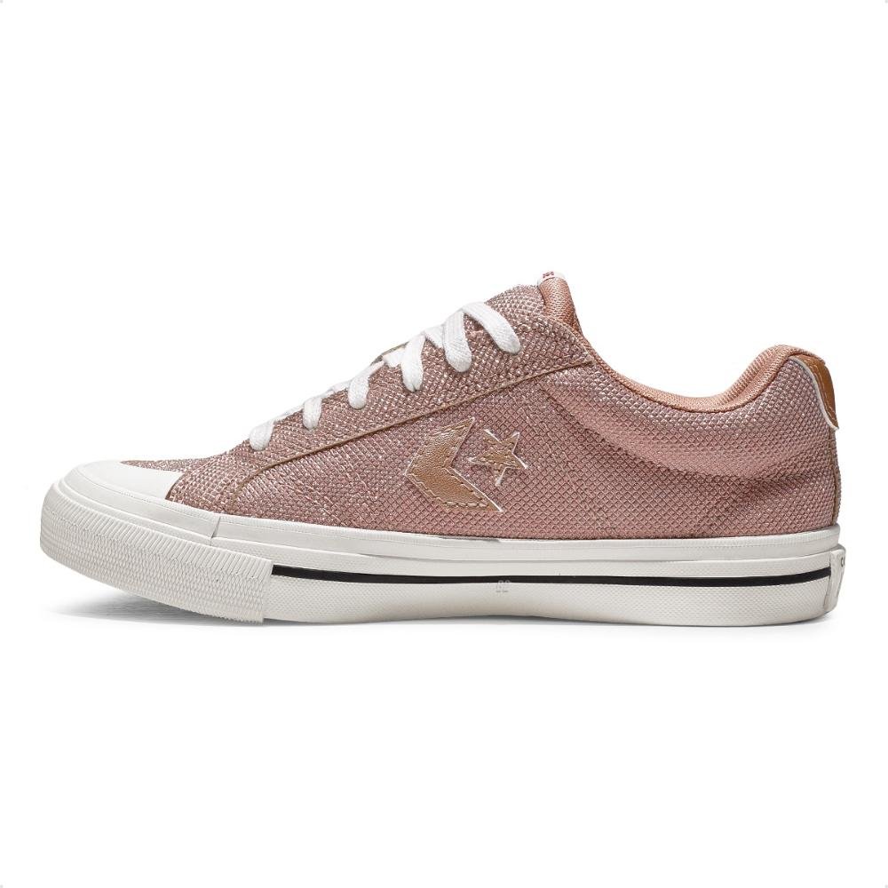 Converse Casual Shine Cano Baixo Rosa 2