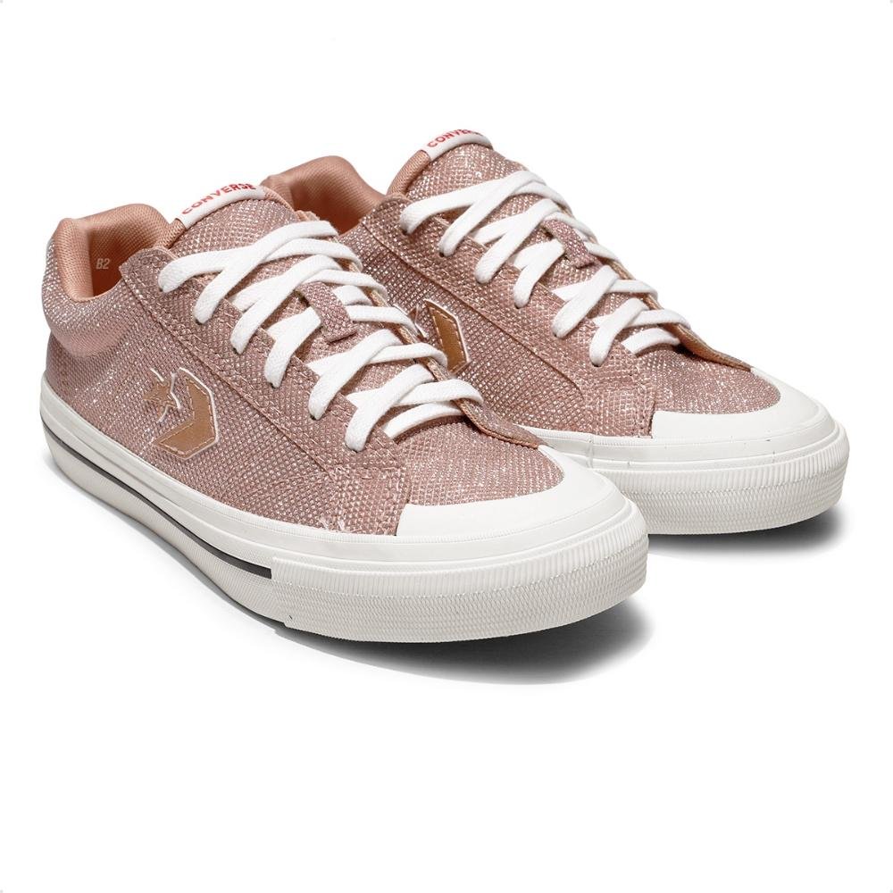 Converse Casual Shine Cano Baixo Rosa 4