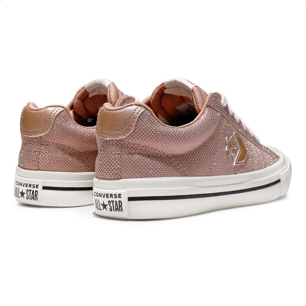 Converse Casual Shine Cano Baixo Rosa 5