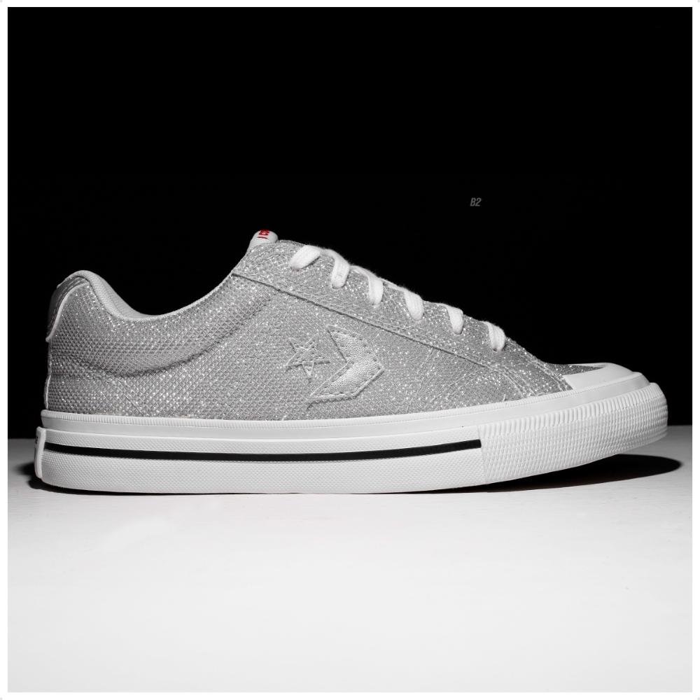 Tênis Converse Sport Casual Feminino Prata 2